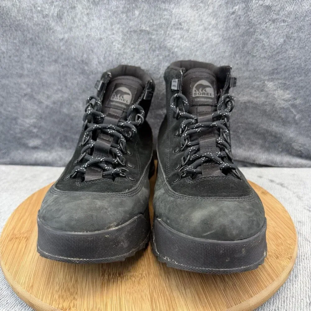 Sorel Boots Mens Size 11.5 Black Nubuck Waterproof Insulated Snow NM5171-010